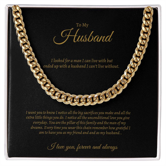 To My Husband | Cuban Link Chain | To My Man