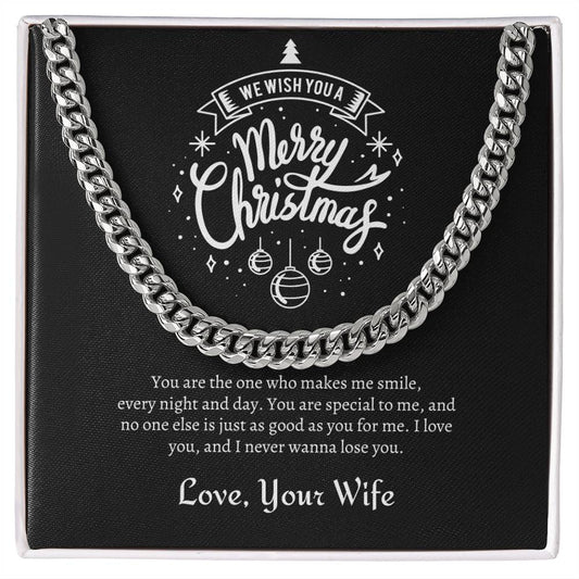 Cuban Link Chain | Merry Christmas | To My Husband