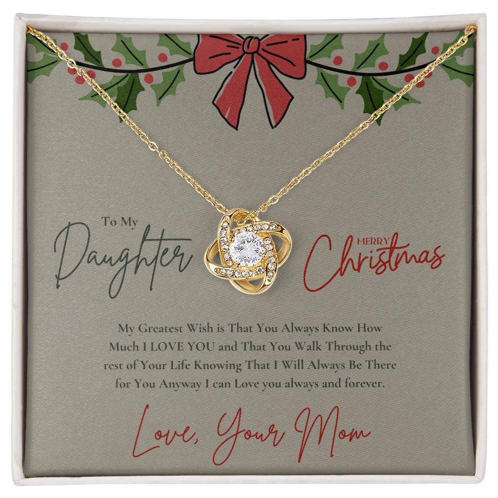 Love Knot Necklace (Yellow & White Gold Variants) | Merry Christmas  | My Daughter