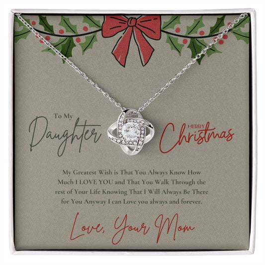 Love Knot Necklace (Yellow & White Gold Variants) | Merry Christmas  | My Daughter