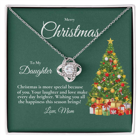 Love Knot Necklace (Yellow & White Gold Variants) | Merry Christmas | My Daughter