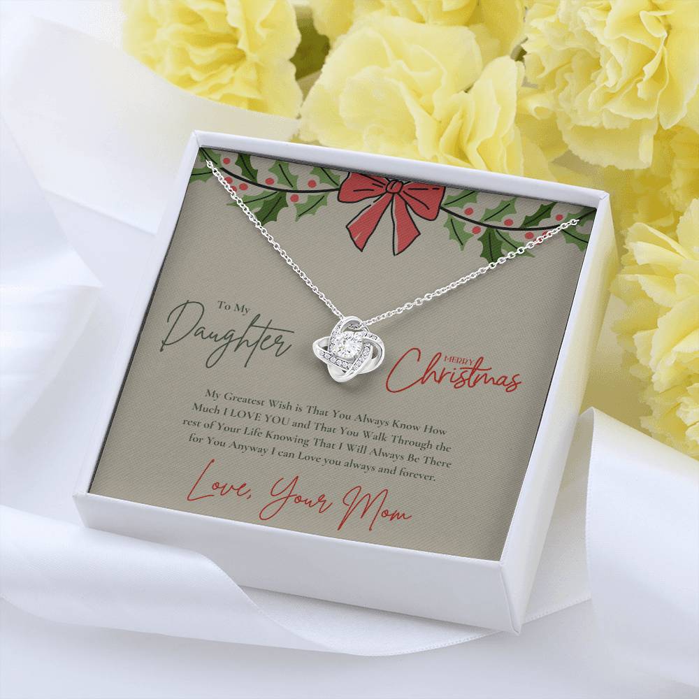 Love Knot Necklace (Yellow & White Gold Variants) | Merry Christmas  | My Daughter