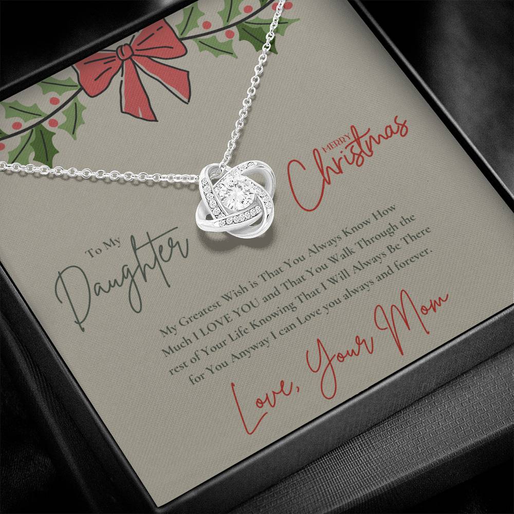 Love Knot Necklace (Yellow & White Gold Variants) | Merry Christmas  | My Daughter