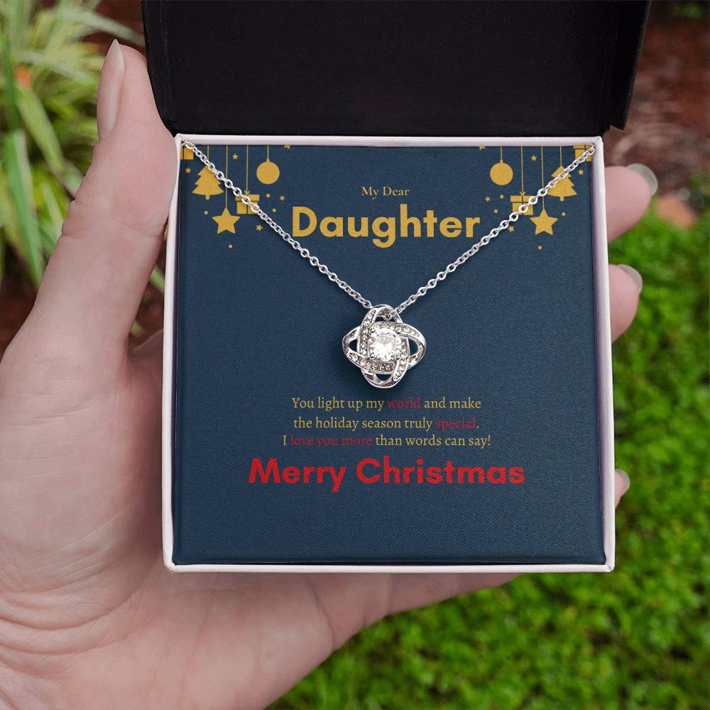 Love Knot Necklace (Yellow & White Gold Variants) | My Dear Daughter