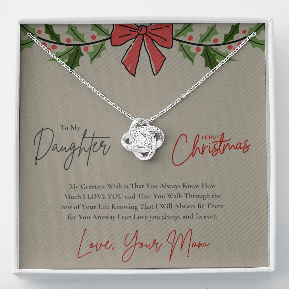 Love Knot Necklace (Yellow & White Gold Variants) | Merry Christmas  | My Daughter