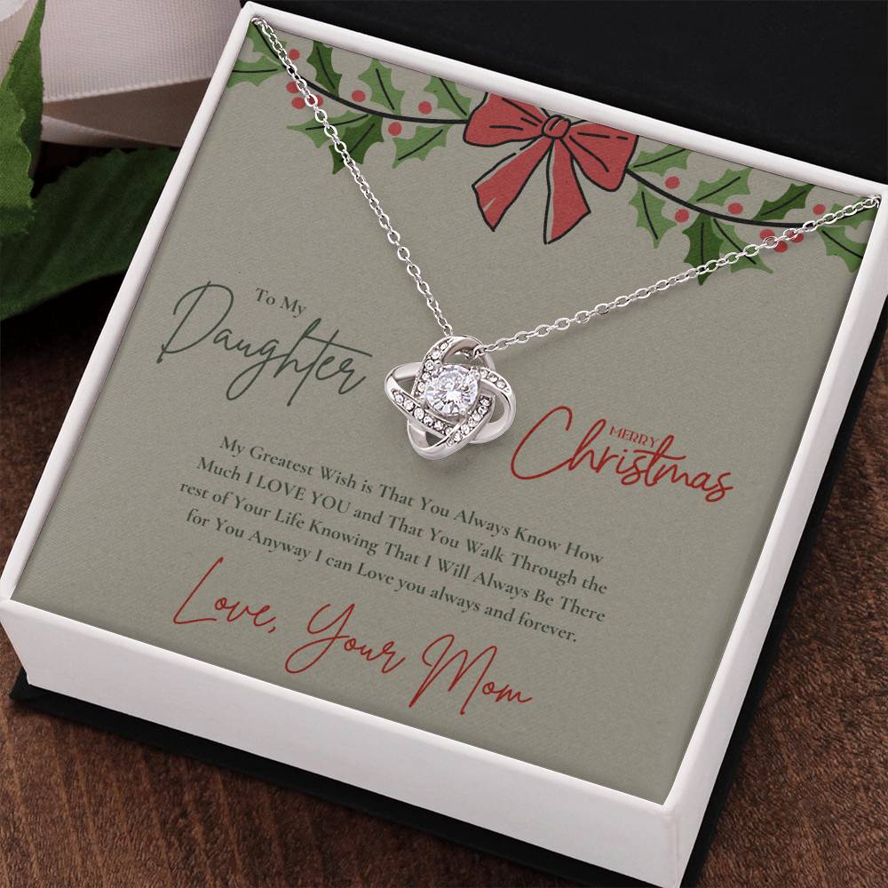 Love Knot Necklace (Yellow & White Gold Variants) | Merry Christmas  | My Daughter