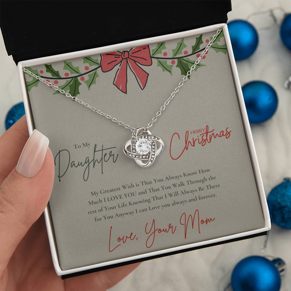 Love Knot Necklace (Yellow & White Gold Variants) | Merry Christmas  | My Daughter