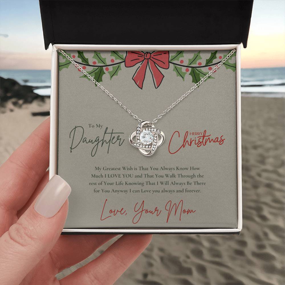 Love Knot Necklace (Yellow & White Gold Variants) | Merry Christmas  | My Daughter