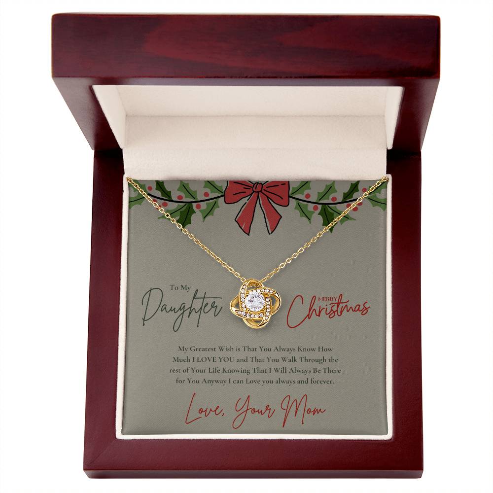 Love Knot Necklace (Yellow & White Gold Variants) | Merry Christmas  | My Daughter