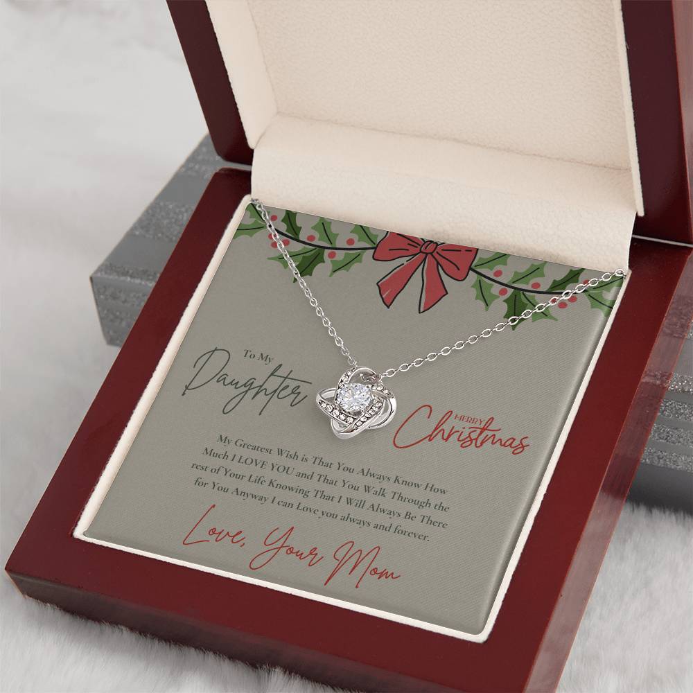 Love Knot Necklace (Yellow & White Gold Variants) | Merry Christmas  | My Daughter