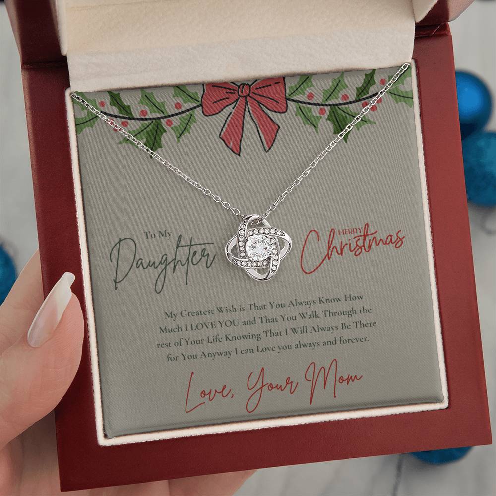 Love Knot Necklace (Yellow & White Gold Variants) | Merry Christmas  | My Daughter