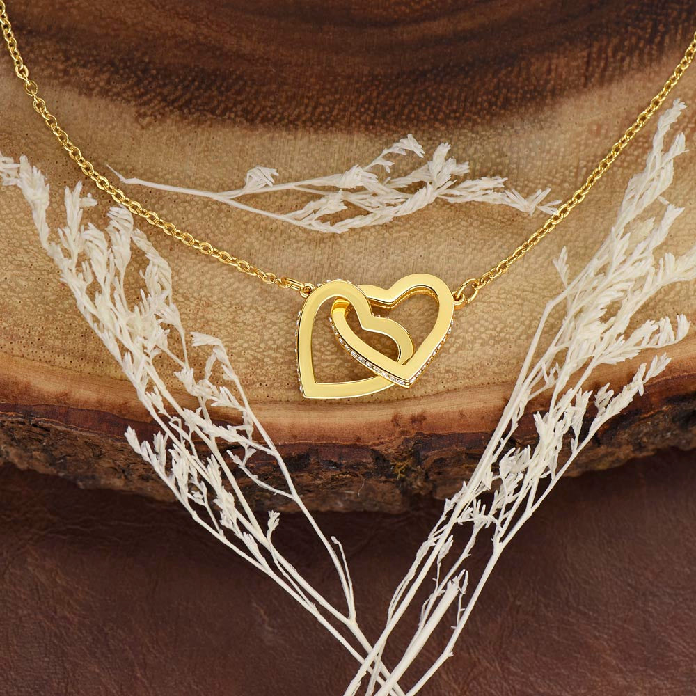 To MY Bonus Daughter | To My Daughter | Interlocking Hearts Necklace