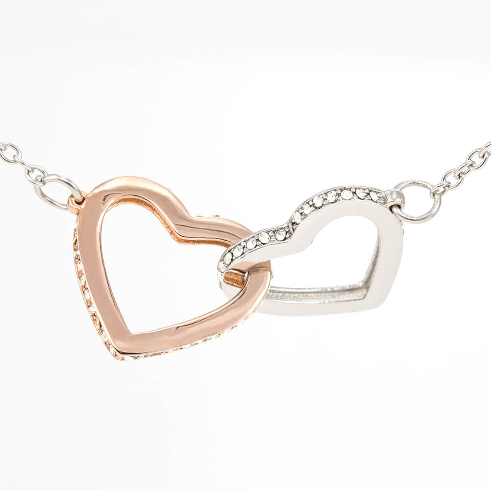 To MY Bonus Daughter | To My Daughter | Interlocking Hearts Necklace