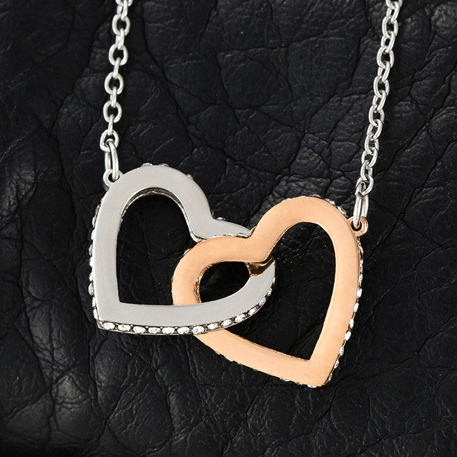 To MY Bonus Daughter | To My Daughter | Interlocking Hearts Necklace