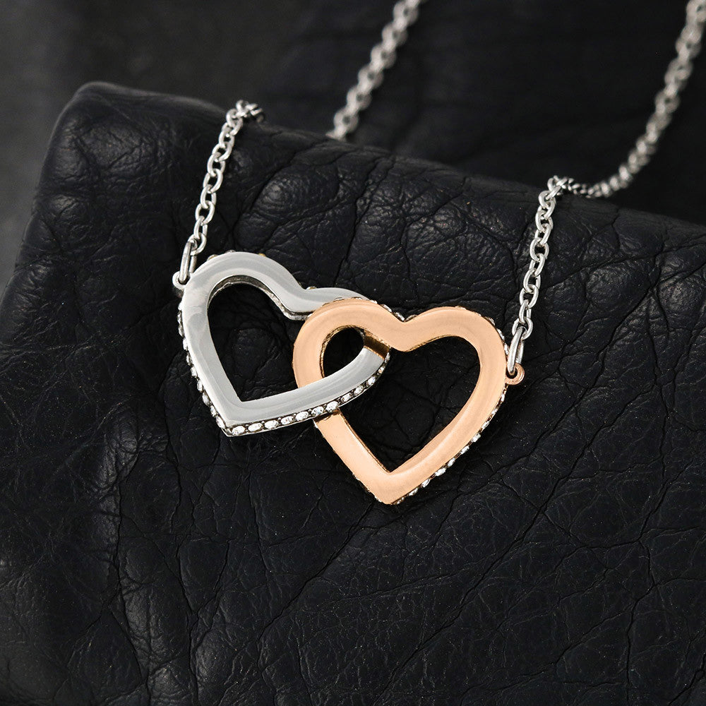 Interlocking Hearts Necklace (Yellow & White Gold Variants) | Merry Christmas