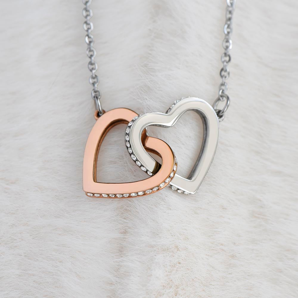 To MY Bonus Daughter | To My Daughter | Interlocking Hearts Necklace