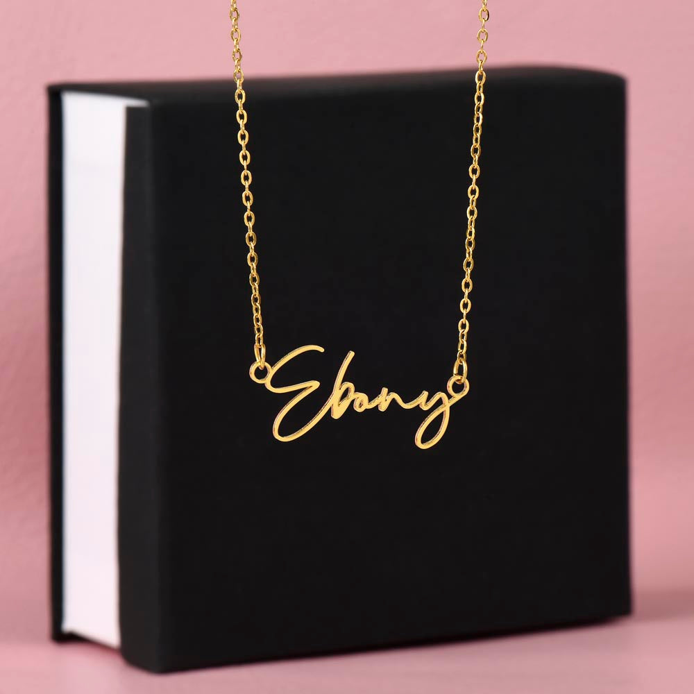 Non-Message Card Signature Style Customer Name Necklace