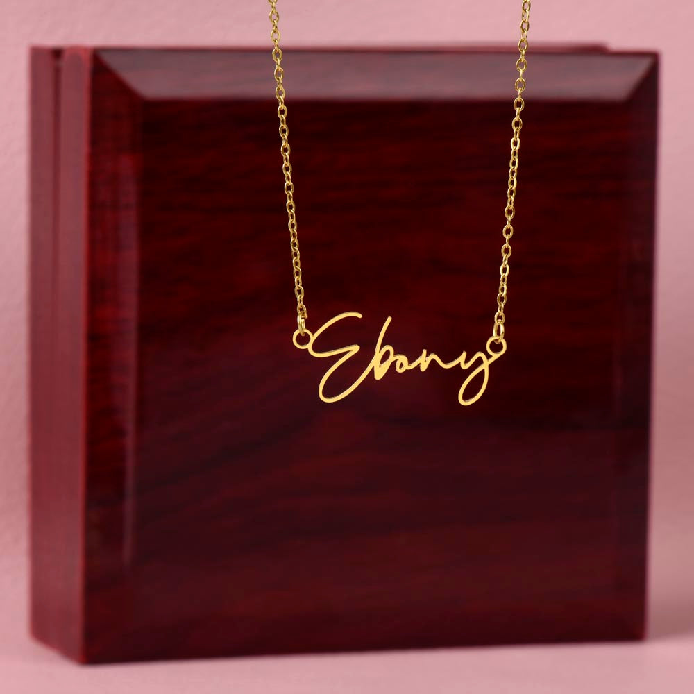 Non-Message Card Signature Style Customer Name Necklace