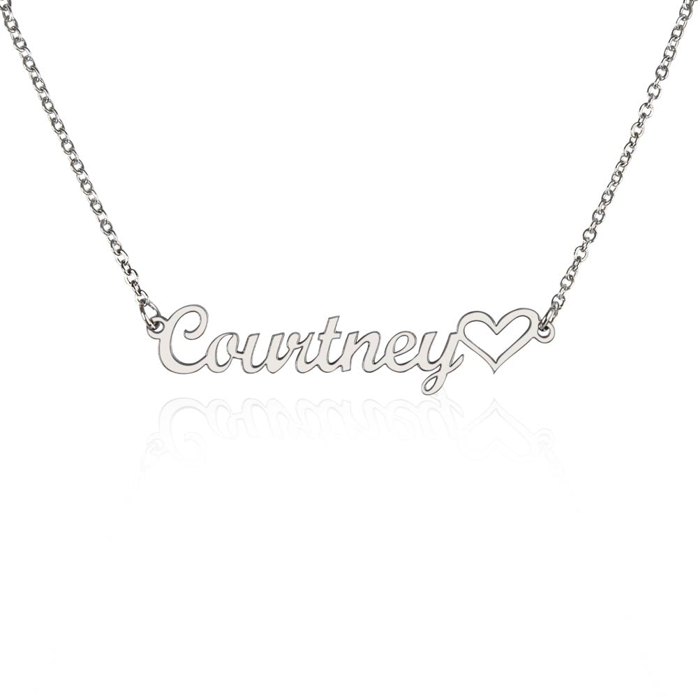 Non-Message Card Heart Name Necklace