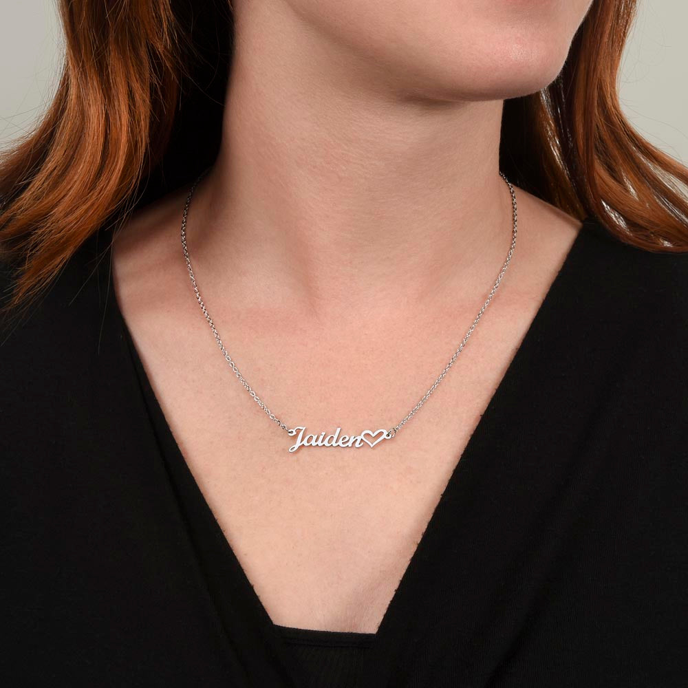 Non-Message Card Heart Name Necklace