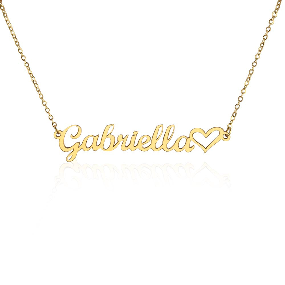 Non-Message Card Heart Name Necklace