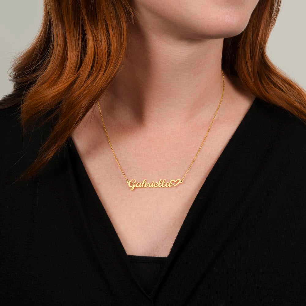 Non-Message Card Heart Name Necklace