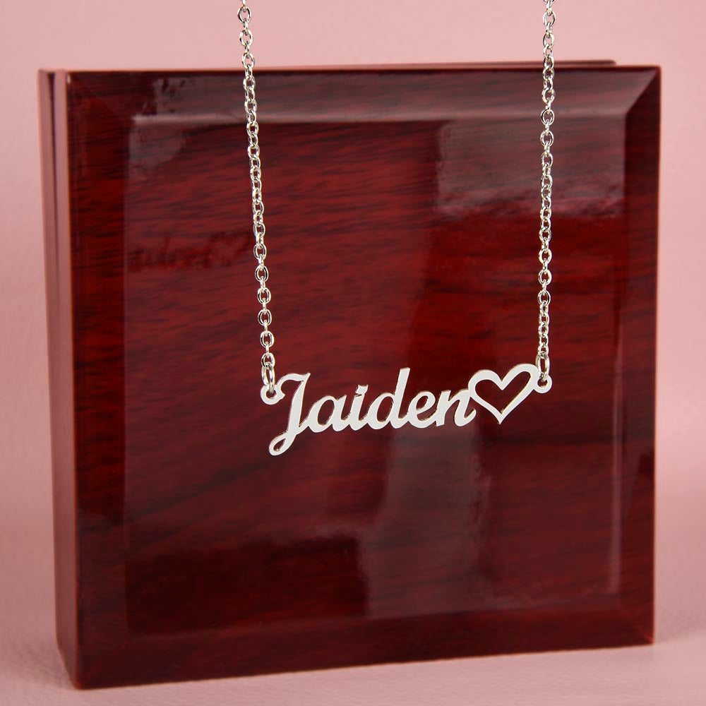 Non-Message Card Heart Name Necklace