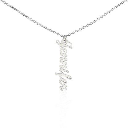 Non-Message Card Vertical Name Necklace