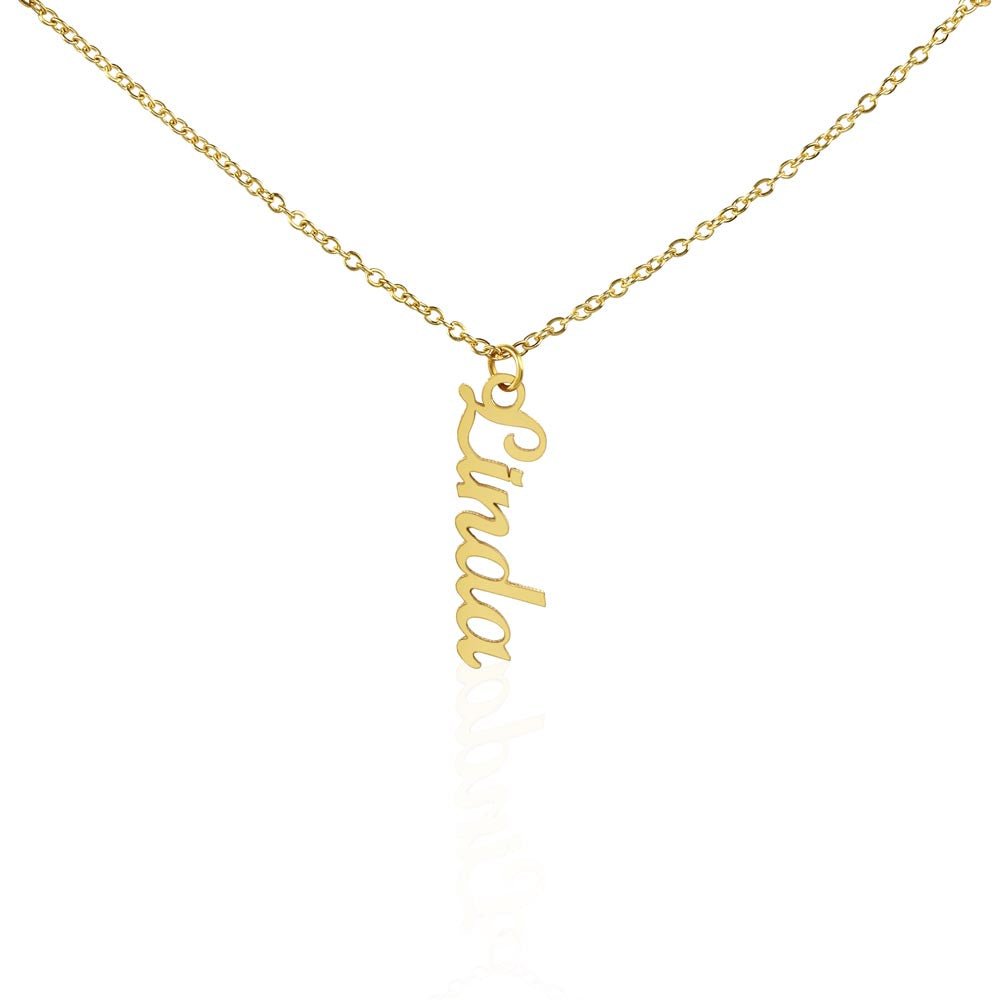 Non-Message Card Vertical Name Necklace