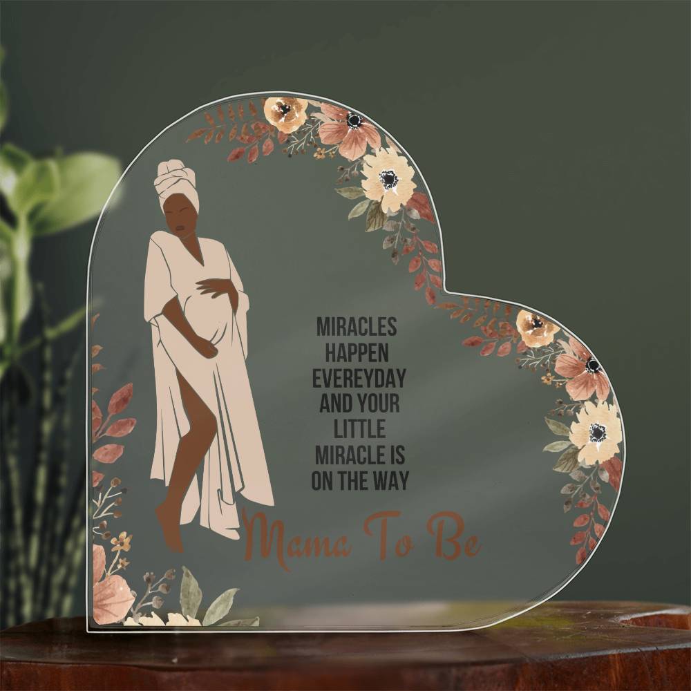 Mama To Be | Acrylic Heart Plaque | My Beautiful Mom