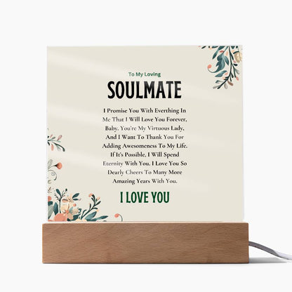 Acrylic Square Plaque | My Loving Soulmate