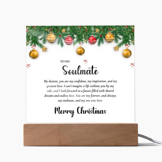 Acrylic Square Plaque | Merry Christmas | To My Soulmate