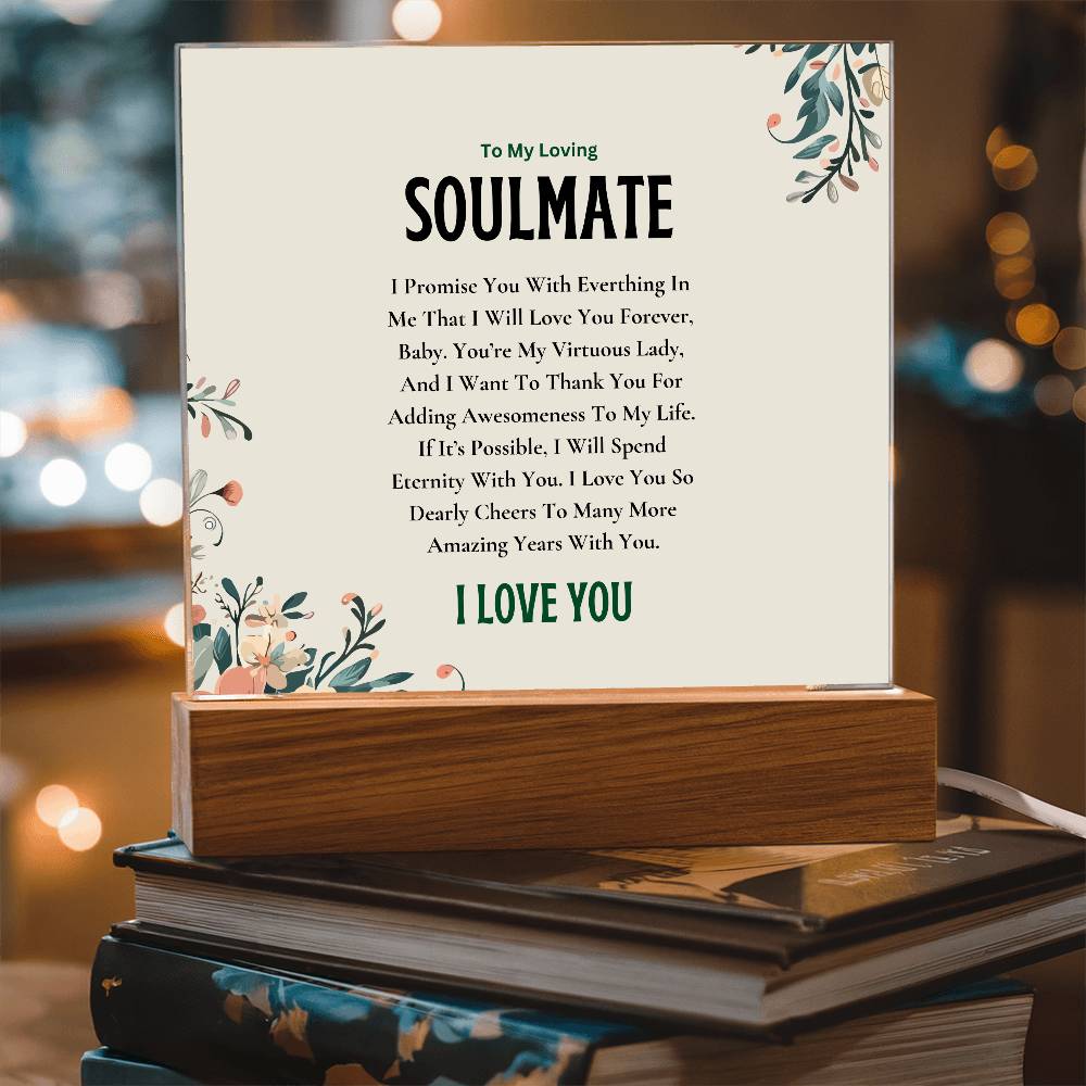 Acrylic Square Plaque | My Loving Soulmate