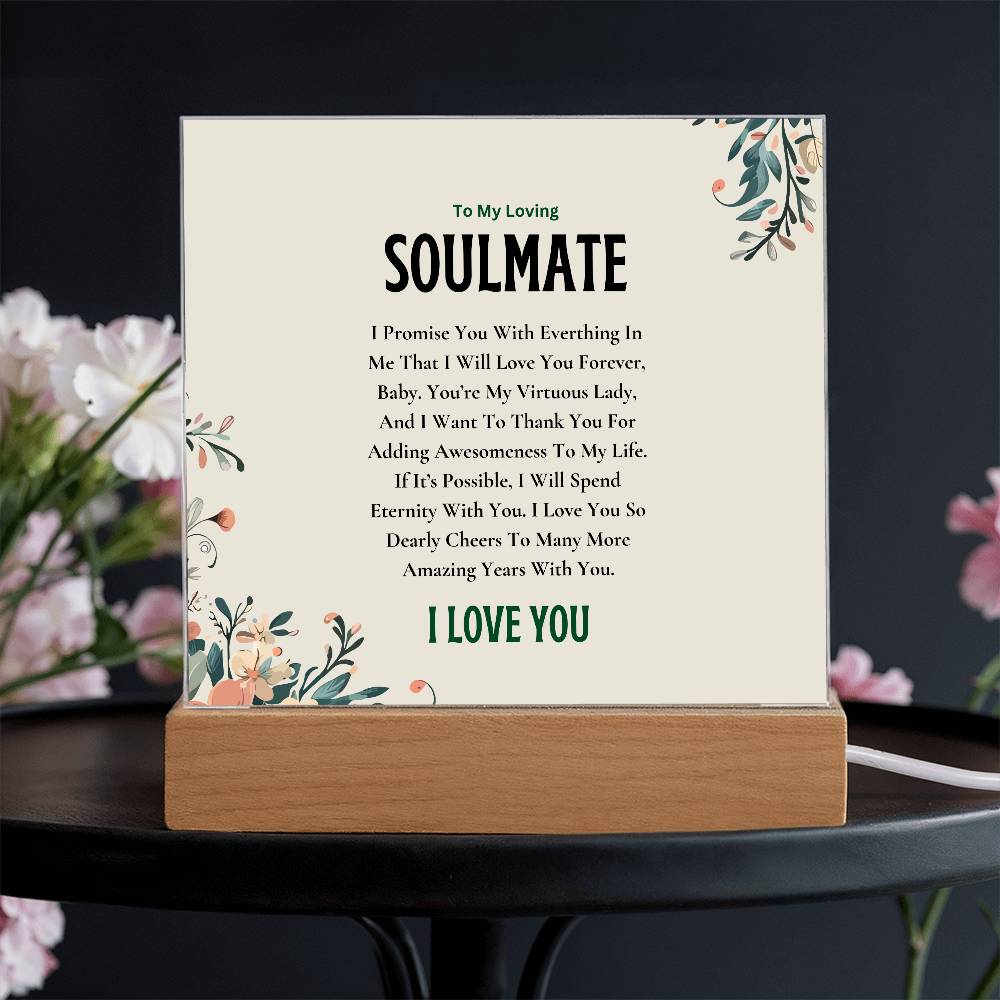 Acrylic Square Plaque | My Loving Soulmate