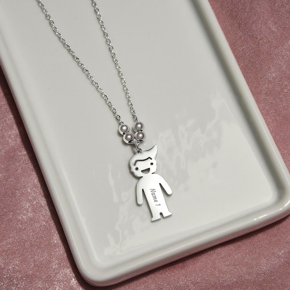 Engraved Kid Charm Necklace | To My Lovely Mom