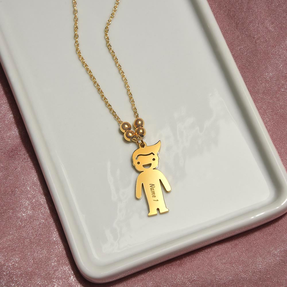 Engraved Kid Charm Necklace | To My Lovely Mom