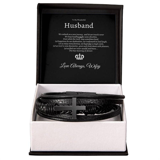 To My Wonderful Man | Men Cross Bracelet | To My Incredible Man