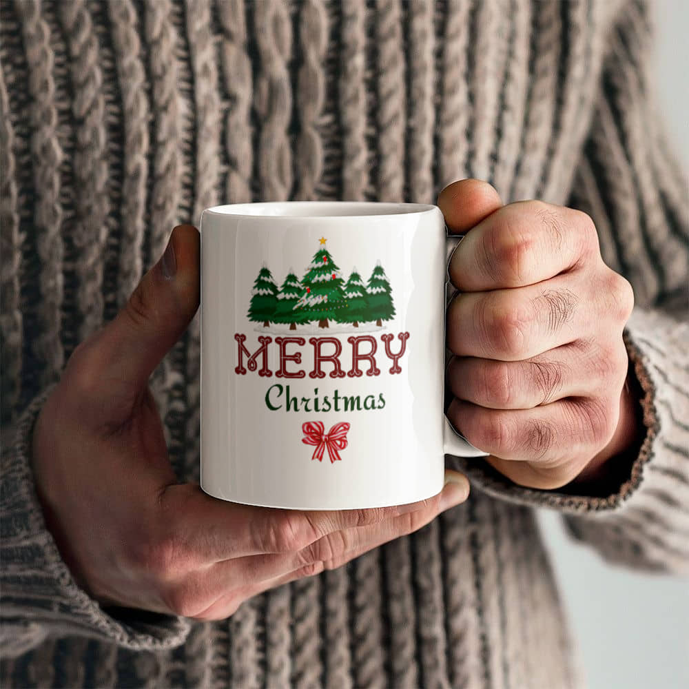 White Ceramic Mug | Merry Christmas