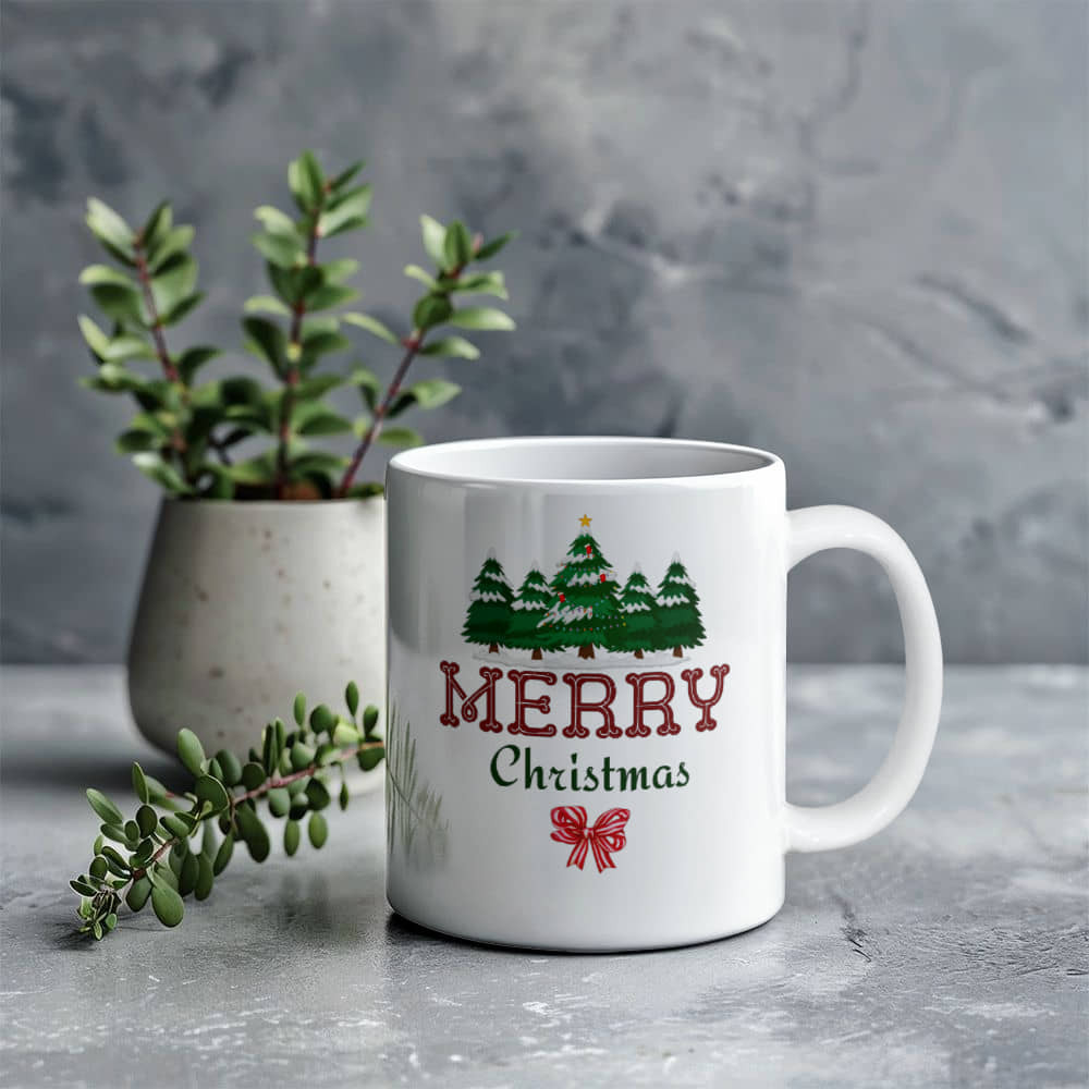 White Ceramic Mug | Merry Christmas