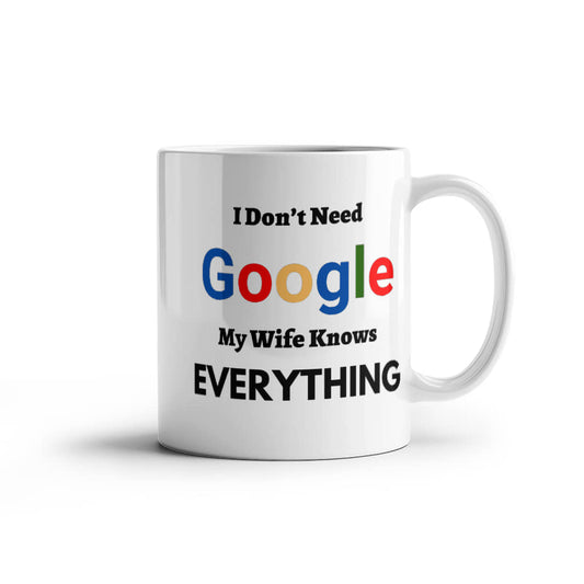 White Ceramic Mug | My Wife Knows Everything