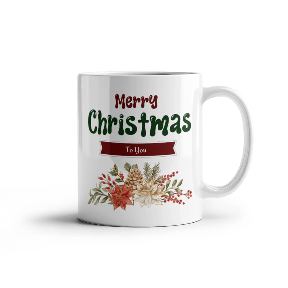 White Ceramic Mug | Merry Christmas