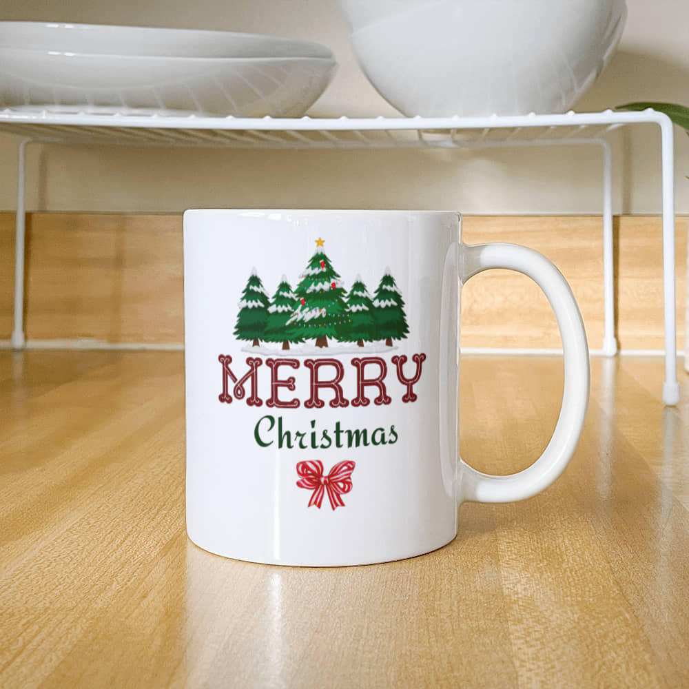 White Ceramic Mug | Merry Christmas