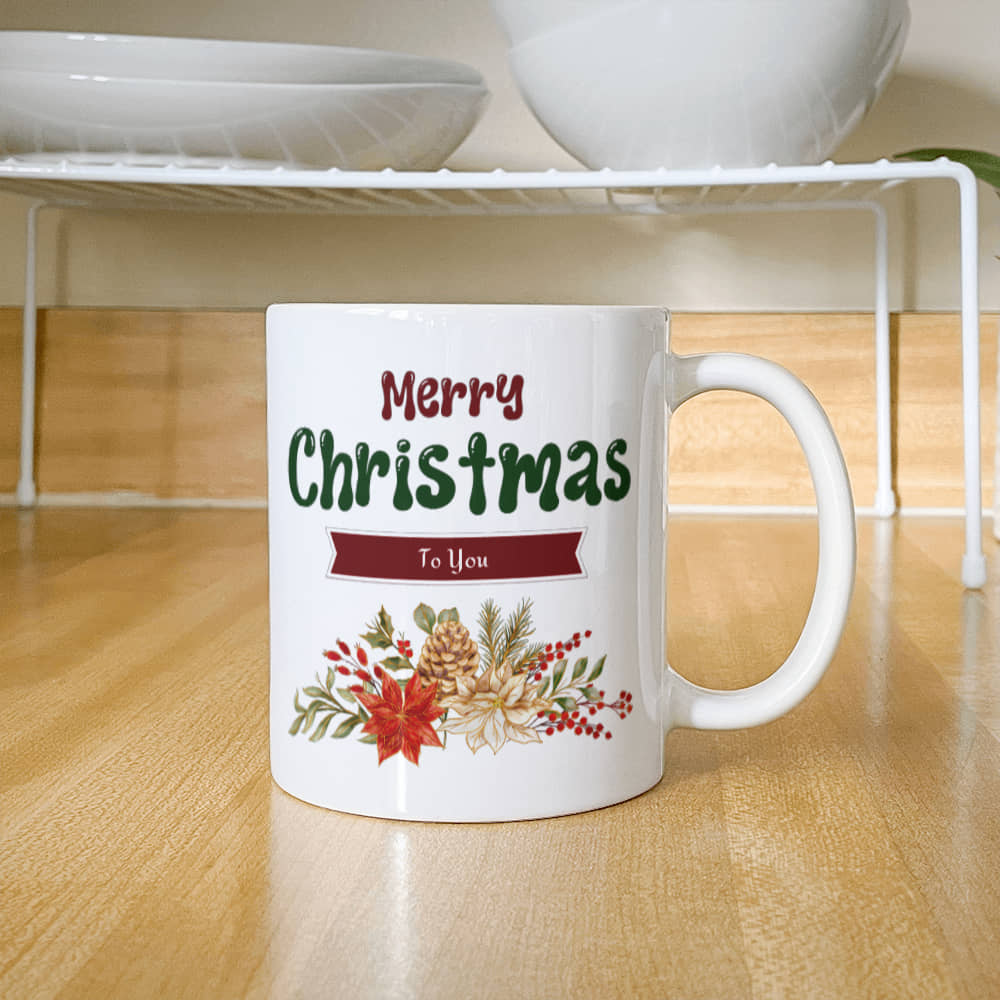 White Ceramic Mug | Merry Christmas