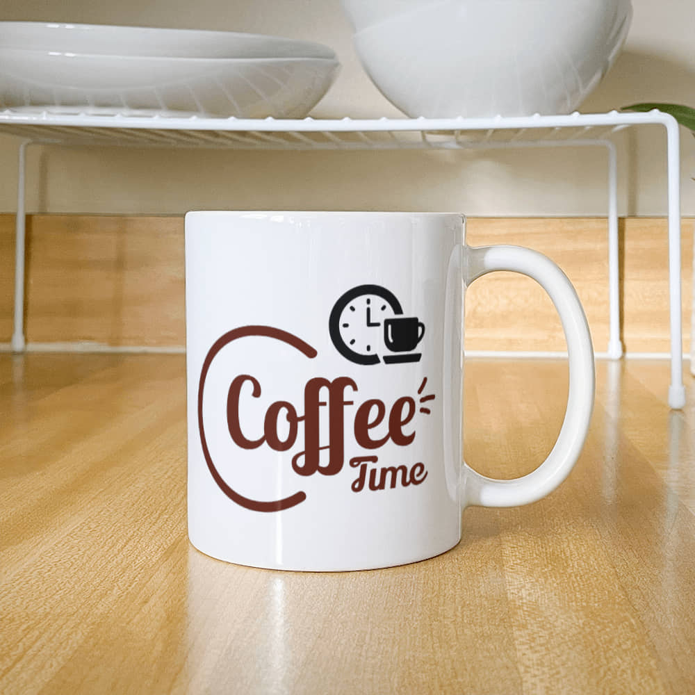 White Ceramic Mug | Coffee Time