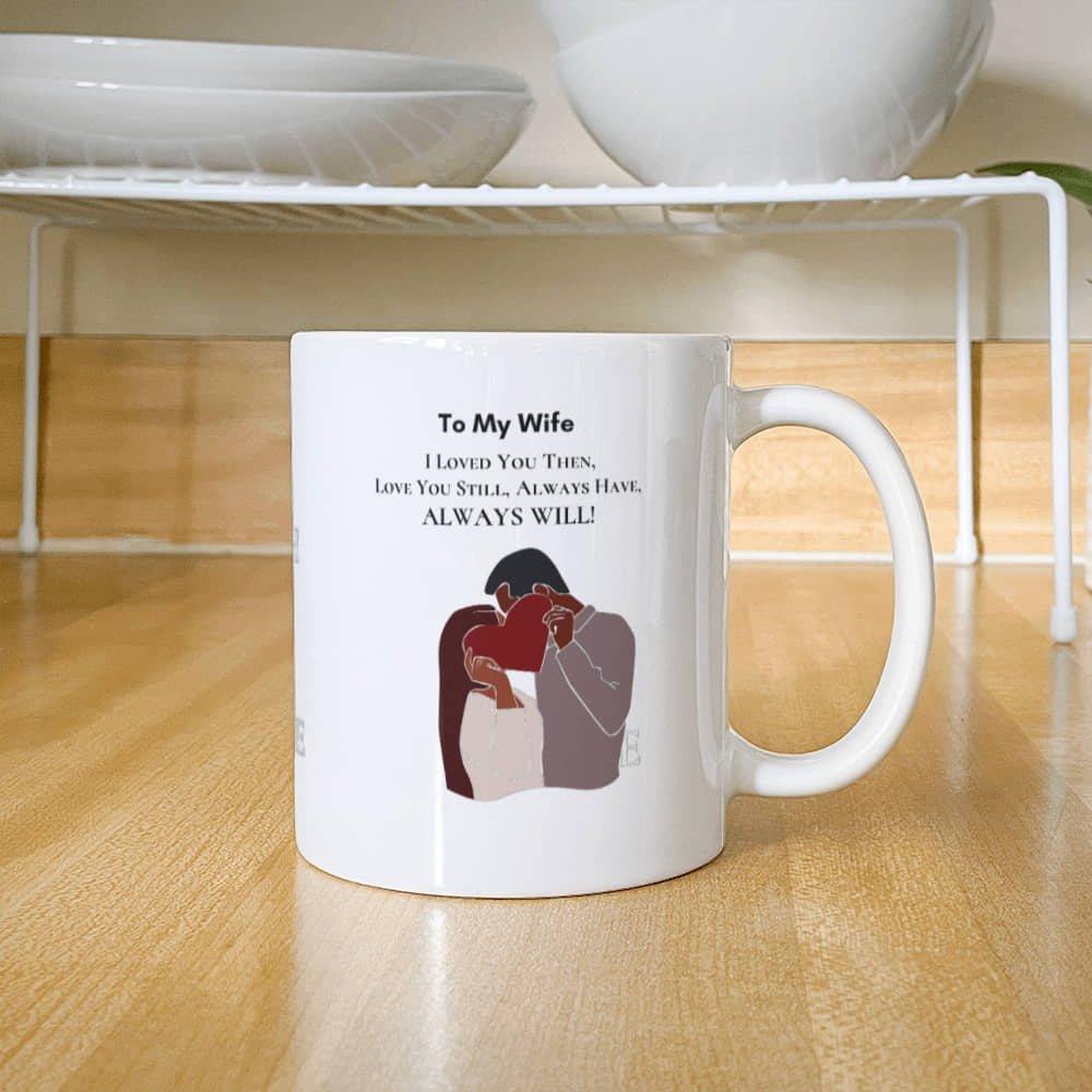 White Ceramic Mug | I Love You Mug