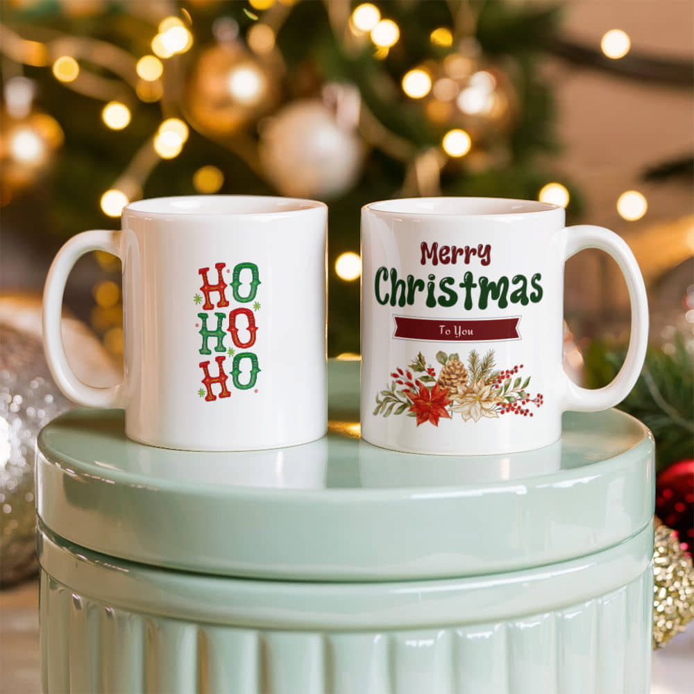 White Ceramic Mug | Merry Christmas