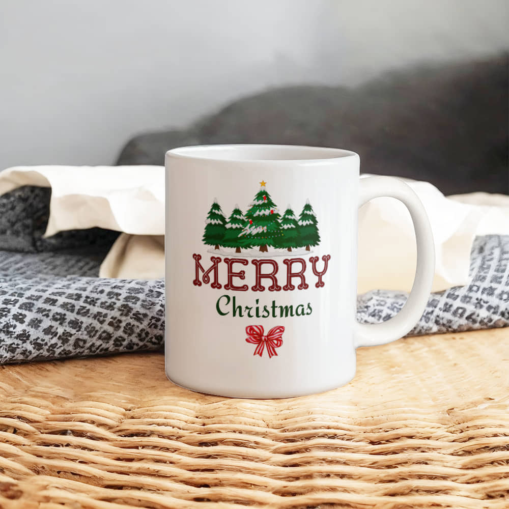 White Ceramic Mug | Merry Christmas