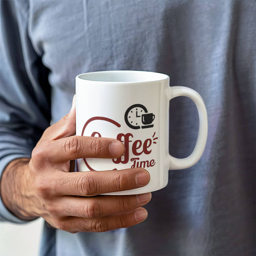 White Ceramic Mug | Coffee Time