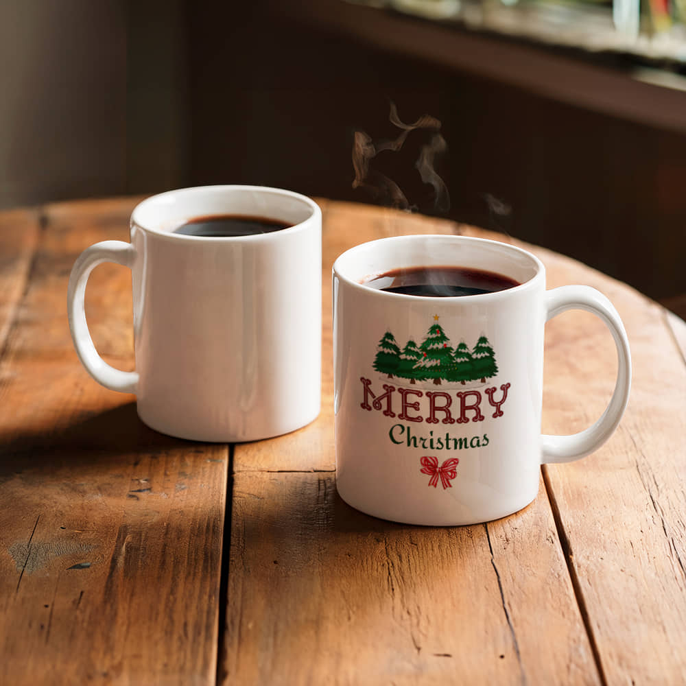 White Ceramic Mug | Merry Christmas