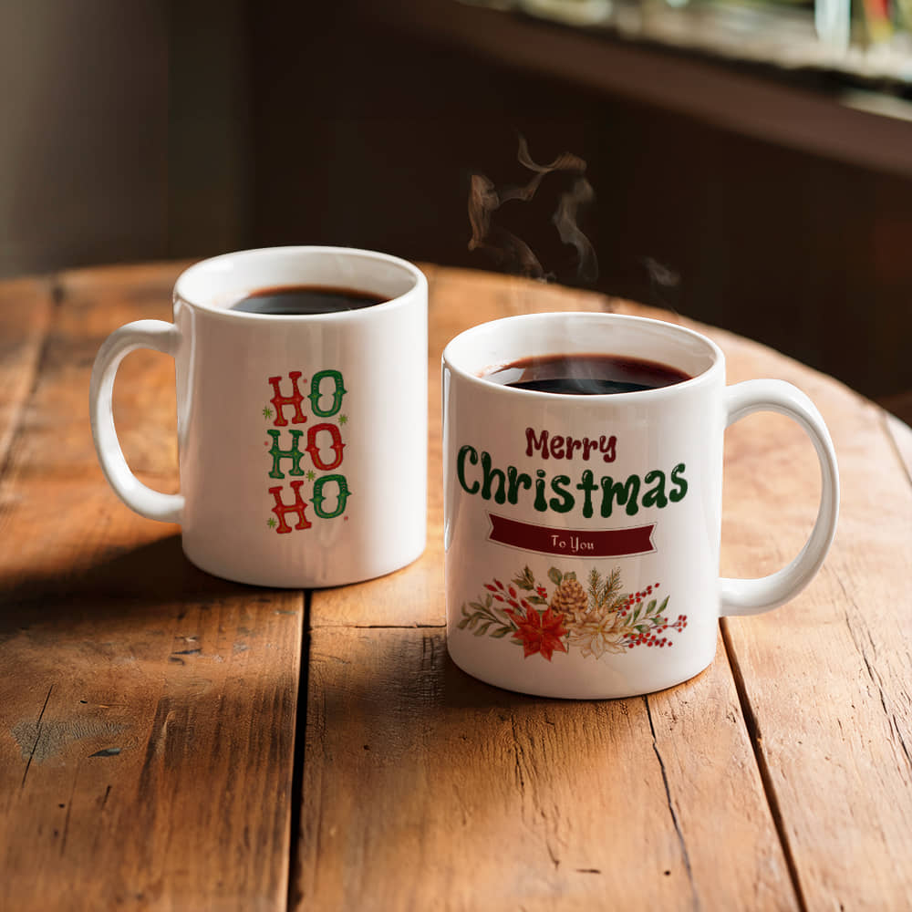 White Ceramic Mug | Merry Christmas